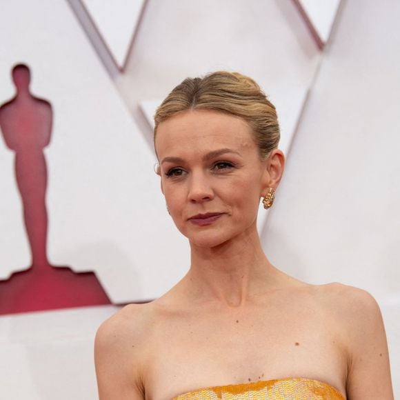 Oscar nominee Carey Mulligan arrives on the red carpet of The 93rd Oscars at Union Station in Los Angeles - Photocall - 93ème cérémonie des Oscars dans la gare Union Station à Los Angeles, le 25 avril 2021. © Matt Petit/A.M.P.A.S. via ZUMA Wire/Bestimage 