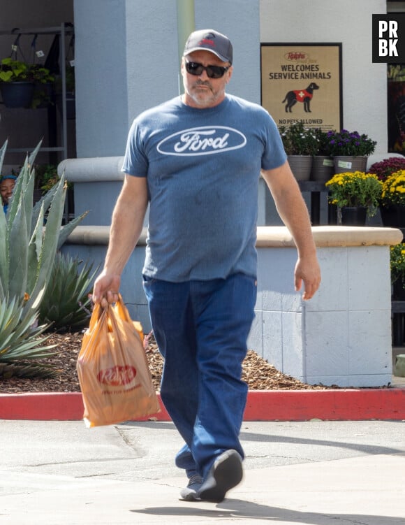 Exclusif - Matt LeBlanc ("Friends") fait des provisions au supermarché "Ralphs" à Los Angeles, le 12 septembre 2022. L'acteur de 44 ans, semble porter un tee-shirt tâché.