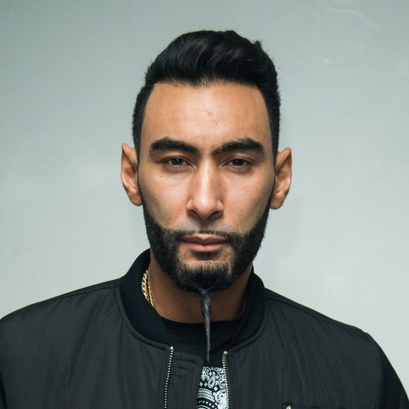 Exclusif - Le chanteur La Fouine (Laouni Mouhid) était en showcase privé au "Hiit Club" à Asquillies. Belgique, Asquillies, le 24 janvier 2015