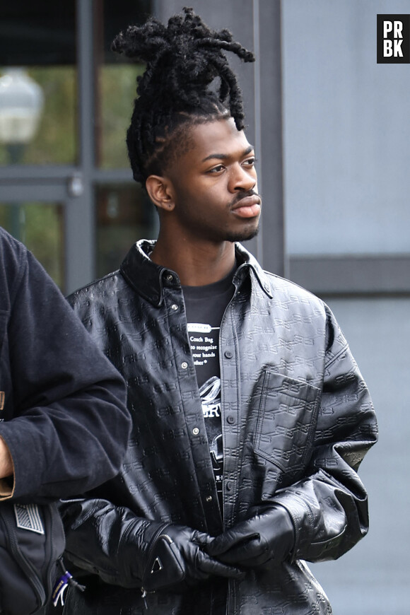 Exclusif - Lil Nas X arrive à une réunion à Los Angeles, le 16 février 2023.