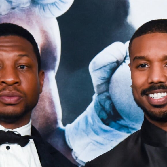 Info - L'acteur Jonathan Majors coupable d'agression sur une ex-petite amie et exclu de Marvel - Michael B Jordan, Jonathan Majors - Première du film "Creed III" au TCL Chinese Theatre à Hollywood. Le 27 février 2023  