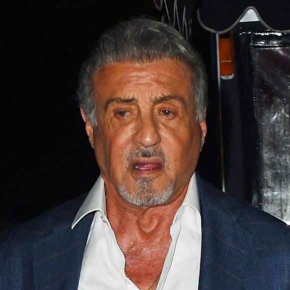Sylvester Stallone à la sortie du restaurant "Carbone" à New York, le 5 octobre 2022.