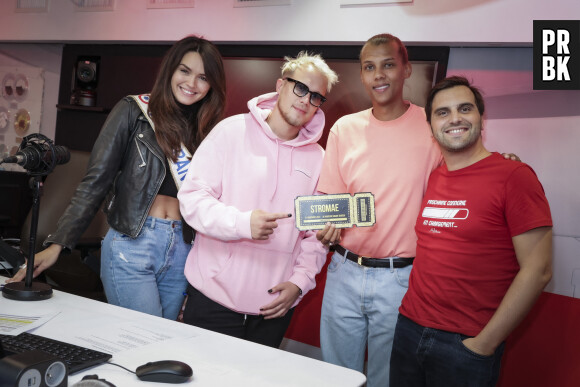 Exclusif - Diane Leyre (Miss France 2022), Guillaume Genton, Stromae, Fabien Delettres - Emission "Le Morning Sans Filtre" sur Virgin Radio diffusé en direct de 6h à 9h30, Paris le 29 septembre 2022. © Jack Tribeca / Bestimage