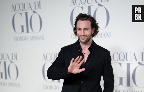 Aaron Taylor-Johnson invité à la soirée Acqua Di Gio à Madrid le 7 mars 2024