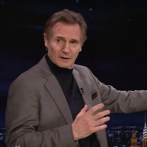 Liam Neeson sur le plateau de l'émission "The Tonight Show Starring Jimmy Fallon" à New York.