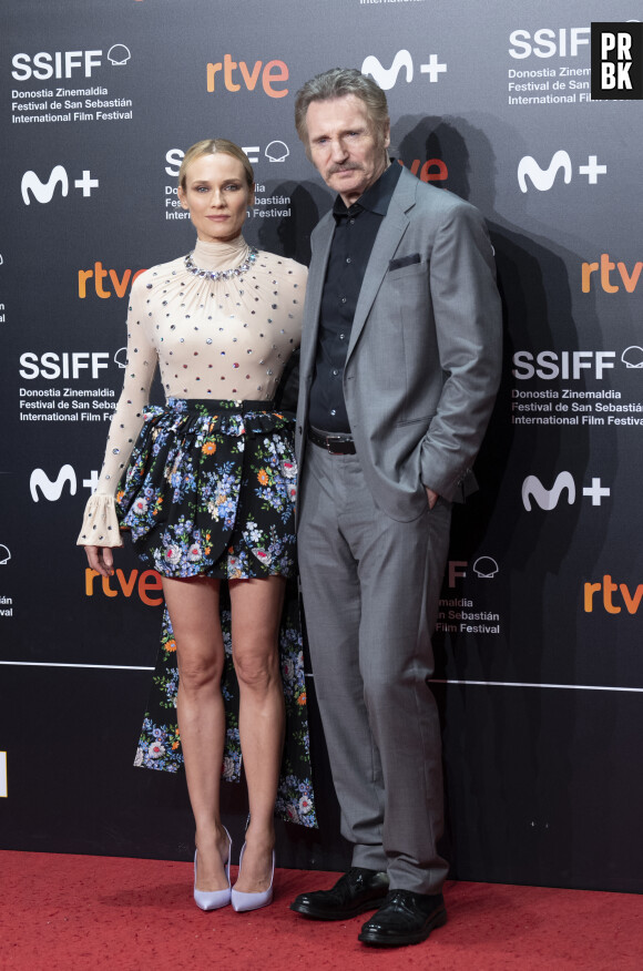 Diane Kruger et Liam Neeson présentent le film "Marlowe" au Festival du Film de Saint-Sébastien, le 24 septembre 2022.