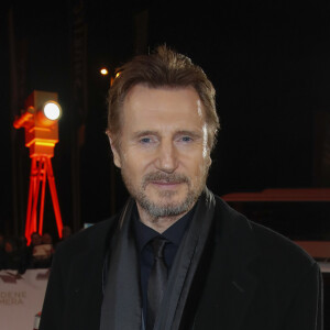 Liam Neeson arrive à la cérémonie de la "Caméra d'Or 2018" à Hambourg, le 22 février 2018.