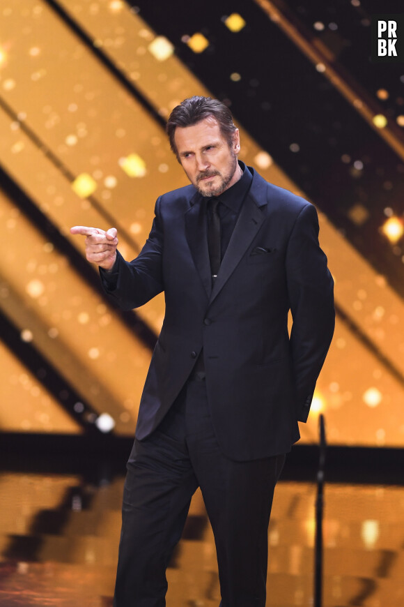 Liam Neeson (Caméra d'Or pour l'ensemble de sa carrière) à la cérémonie de la Caméra d'Or 2018 à Hambourg, le 22 février 2018.