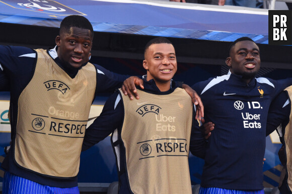 Ibrahima Konate ( 24 - France ) , Kylian Mbappe ( 10 - France ) and Randal Kolo Muani ( 12 - France ) durant le match France - Canada à la Matmut Atlantique (Photo by federico pestellini / panoramic)