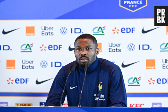 Marcus THURAM en conférence de presse avec l'Equipe de France. Photo by Anthony Dibon/Icon Sport/ABACAPRESS.COM