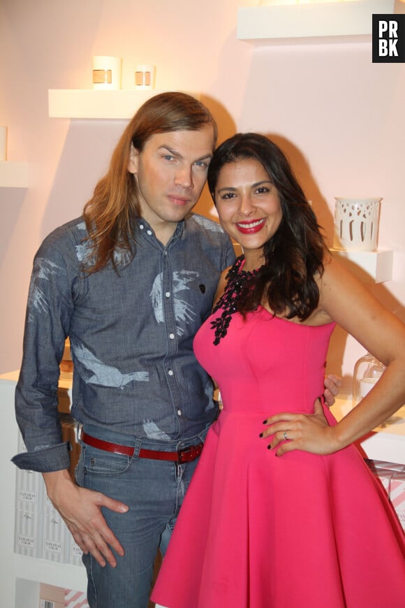 Semi-exclusif - Christophe Guillaume, Gyselle Soares - Gyselles Soares présente sa collection de bougies parfumées "Te Quero Vida" au magasin l'Aurore Paris à Paris le 4 fevrier 2016. © Philippe Baldini/Bestimage