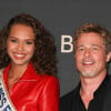 Indira Ampiot (Miss France 2023) et Brad Pitt à la première du film "Babylon" au cinéma Le Grand Rex à Paris, France. © Coadic Guirec/Bestimage