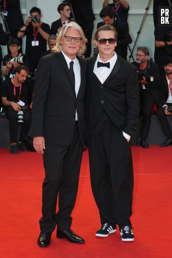 Brad Pitt (producteur de Blonde) and Andrew Dominik - Arrivées à la première de "Blonde" lors de la 79ème édition du festival international du film de Venise, la Mostra le 8 septembre 2022.