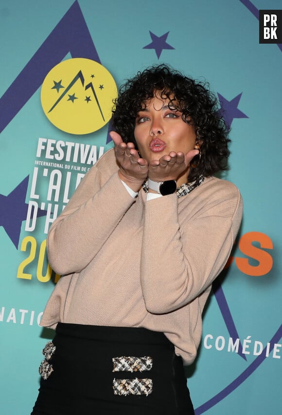 Vaimalama Chaves (Miss France 2019) - Photocall de la cérémonie de clôture du 26ème Festival de l'Alpe d'Huez le 21 janvier 2023. © Dominique Jacovides/Bestimage