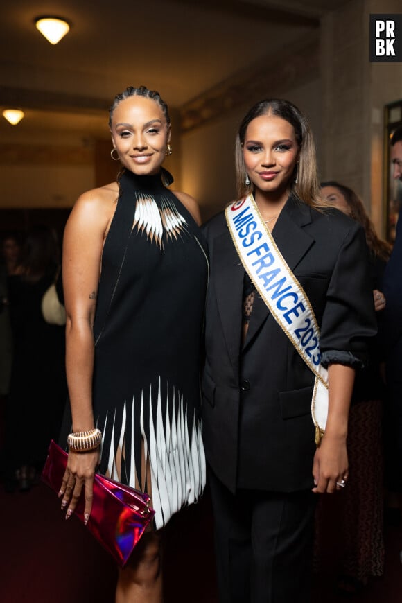 Alicia Aylies, Indira Ampiot - Photocall du défilé Etam Live Show à Paris. © Tiziano Da Silva / Bestimage