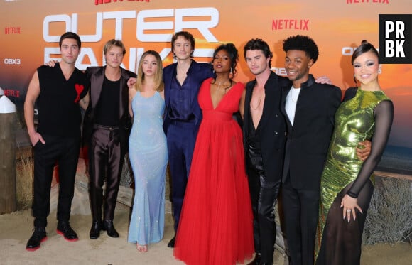 Austin North, Rudy Pankow, Madelyn Cline, Drew Starkey, Carlacia Grant, Chase Stokes, Jonathan Davis - Première de la saison 3 de la série Netflix "OBX 3 Outer Banks" à Westwood.