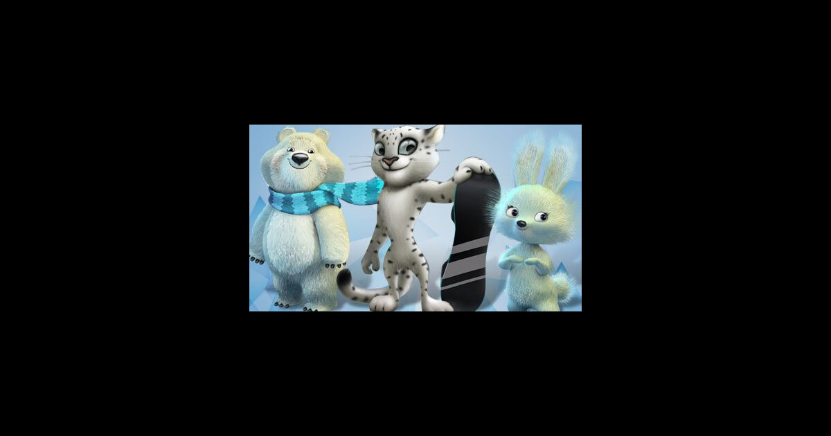 Lot De Mascottes Officielles Sotchi 2014 - Lapin, Léopard, Ours Polaire