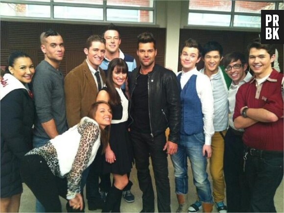 Ricky Martin sur le tournage de Glee