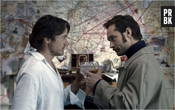 Robert Downey Jr. et Jude Law dans Sherlock holmes 2
