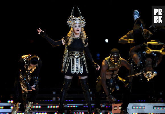 Madonna lors de la finale du Super Bowl