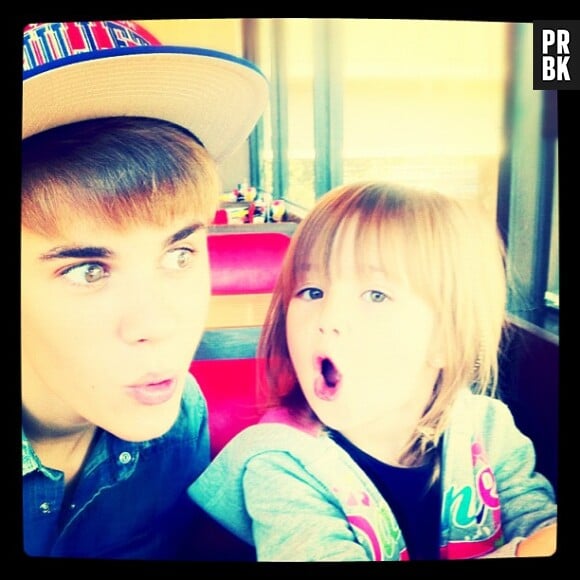 Justin Bieber avec sa petite soeur Jazmine
