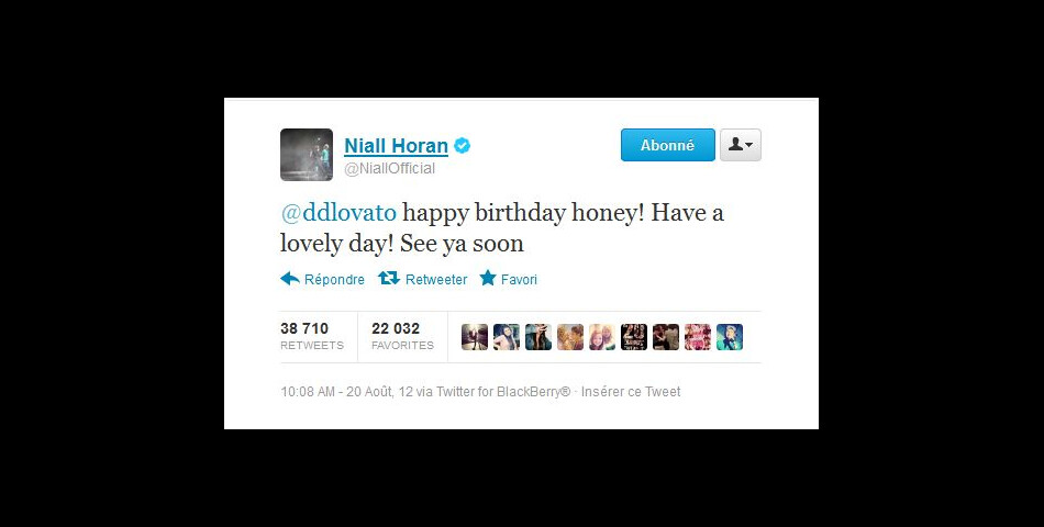Niall Horan n&#039;a pas oublié l&#039;anniversaire de Demi Lovato !