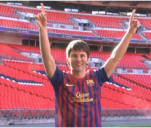 Le double de Lionel Messi présenté à Wembley
