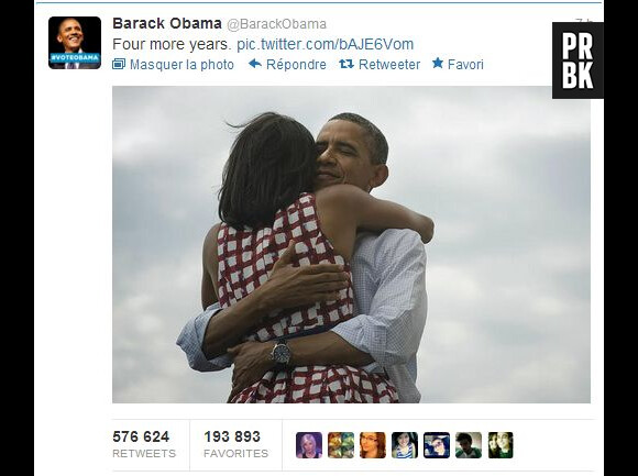 Barack Obama devient le plus fort sur Twitter