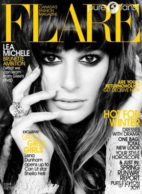 Lea Michele fait couverture du magazine Flare pour le mois de janvier 2013