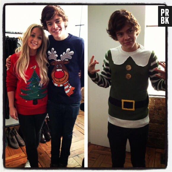 Harry Styles : Habillé en elfe vert pour Noël !