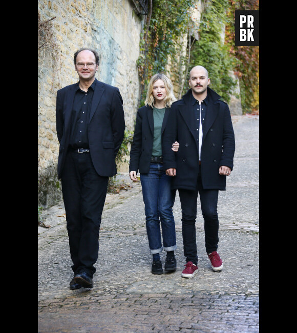 Marc-André Grondin et Christa Théret accompagnés de Jean-Pierre Améris le réalisateur