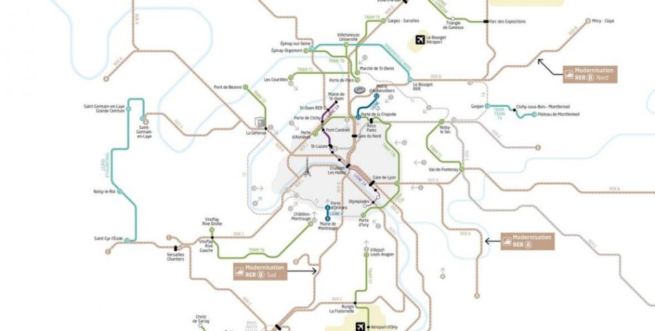 Voilà à quoi devrait ressembler le métro francilien en 2017.