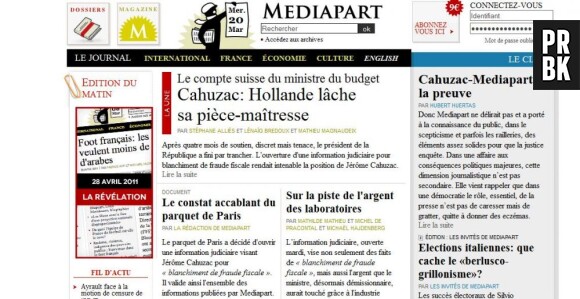 Le site Mediapart a dévoilé l'affaire Cahuzac.