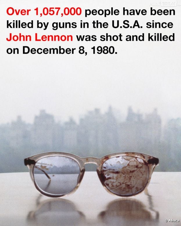 Les lunettes ensanglantées de John Lennon