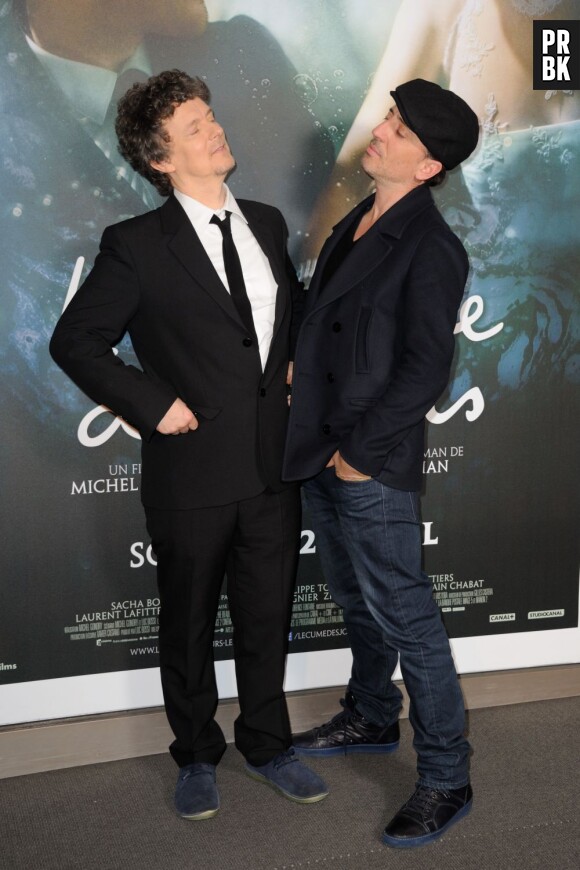 Michel Gondry et Gad Elmaleh à l'avant-première de l'Ecume des jours à Paris, le 19 avril 2013