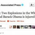 Le faux tweet posté sur le compte de l'Associated Press
