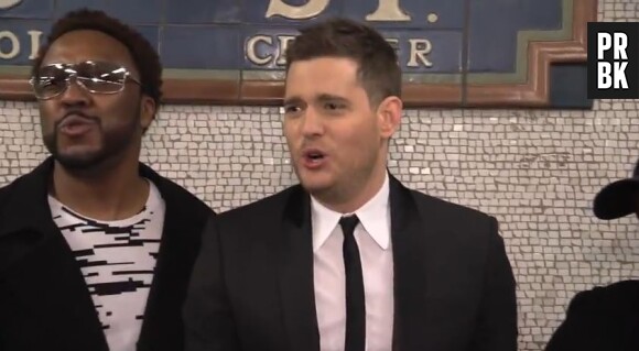 Michael Bublé en mode crooner dans le métro de New-York