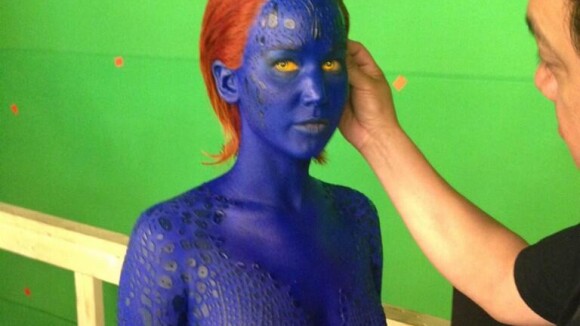 Jennifer Lawrence nue et bleue : première photo de Mystique pour X-Men Days Of Future Past