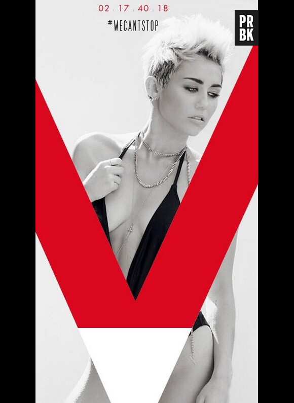 Miley Cyrus sur la pochette sexy de son single We Can't Stop