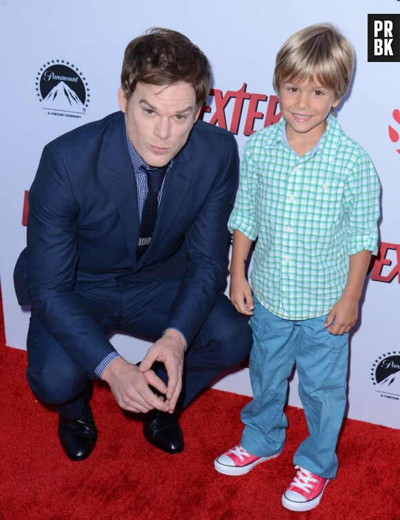 Michael C. Hall et Jaden Wells à la fête Dexter saison 8, le 15 juin 2013 à L.A