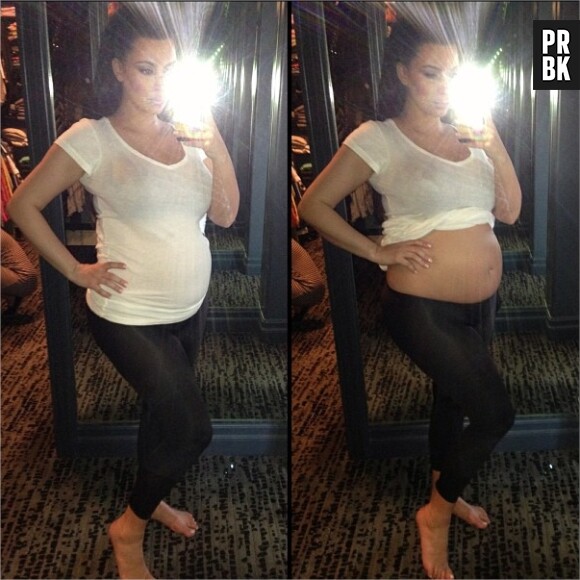 Kim Kardashian avait dévoile son ventre rond sur Instagram