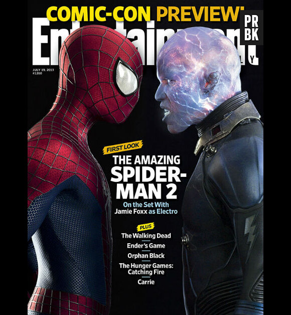 The Amazing Spider-Man 2 : Electro et Spider-Man en Une de Entertainment Weekly