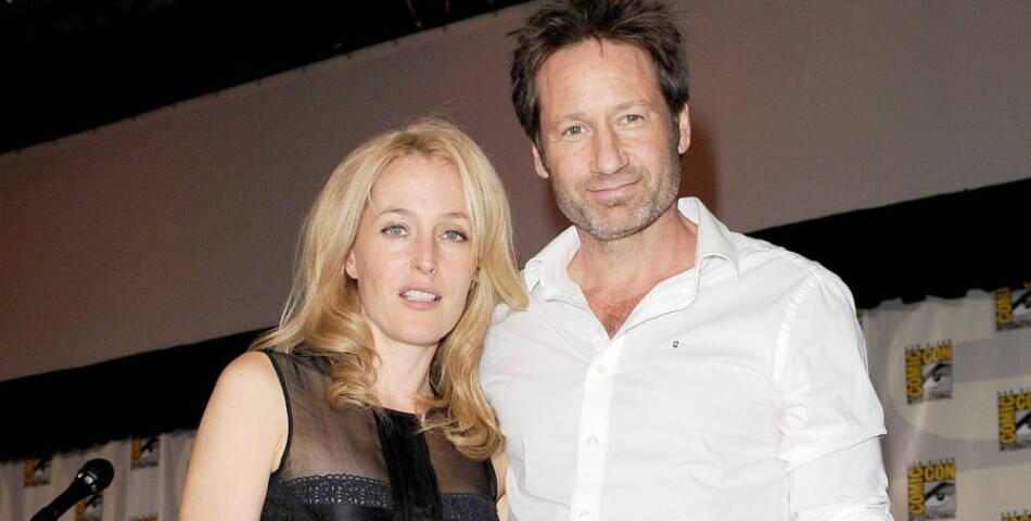 Gillian Anderson et David Duchovny fêtent les 20 ans de X-Files au Comic Con le 18 juillet 2013