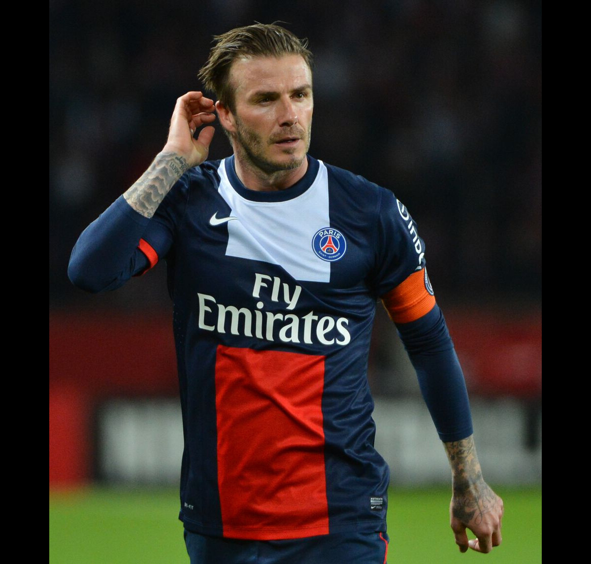 Maillot PSG David Beckham Bleu Taille S - Occasion Bon état