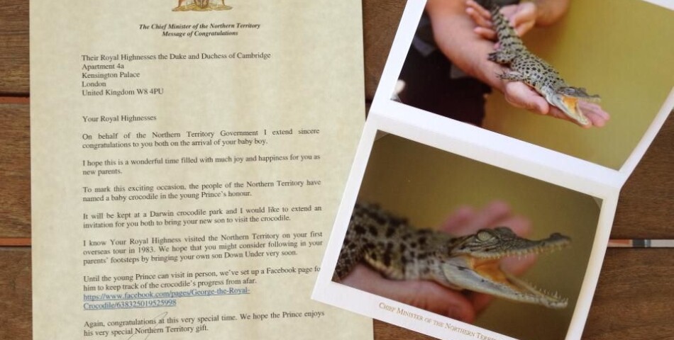 Kate Middleton : une lettre pour lui apprendre l&#039;existence du crocodile de son fils