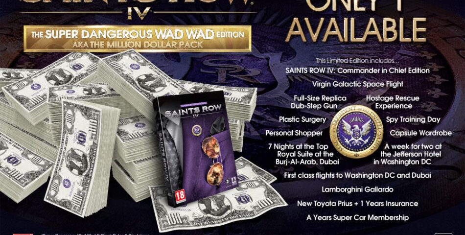 Saints Row 4 : l&#039;édition Super Dangerous Wad Wad à 1 millions de dollars