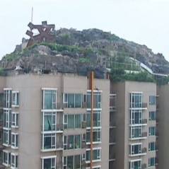 Chine : sur le toit d'un building, il construit... une forteresse