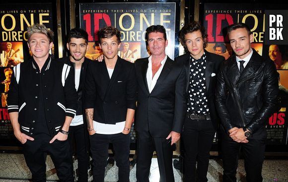 One Direction : Harry Styles, Zayn Malik, Louis Tomlinson, Liam Payne et Niall Horan sur le tapis rouge de l'avant-première de This Is Us à Londres, le 20 août 2013