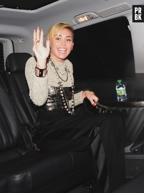 Miley Cyrus à Paris pour la promotion de son nouvel album "Bangerz"