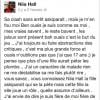 LE coup de gueule de Niia Hall sur Facebook.